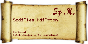 Széles Márton névjegykártya